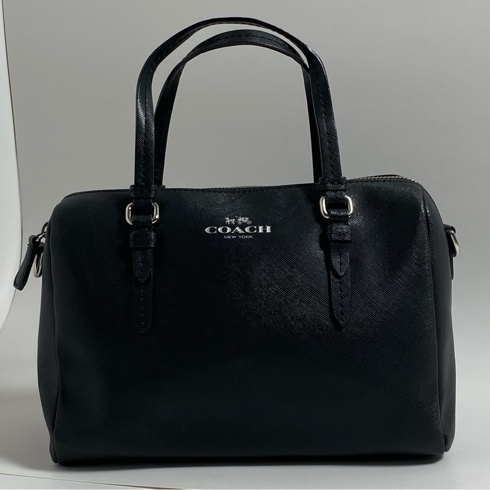 Coach Peyton Bennet  Satchel Purse F50430 Black 10”x7”x3.5”